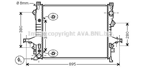 AVA QUALITY COOLING Радиатор, охлаждение двигателя VO2133